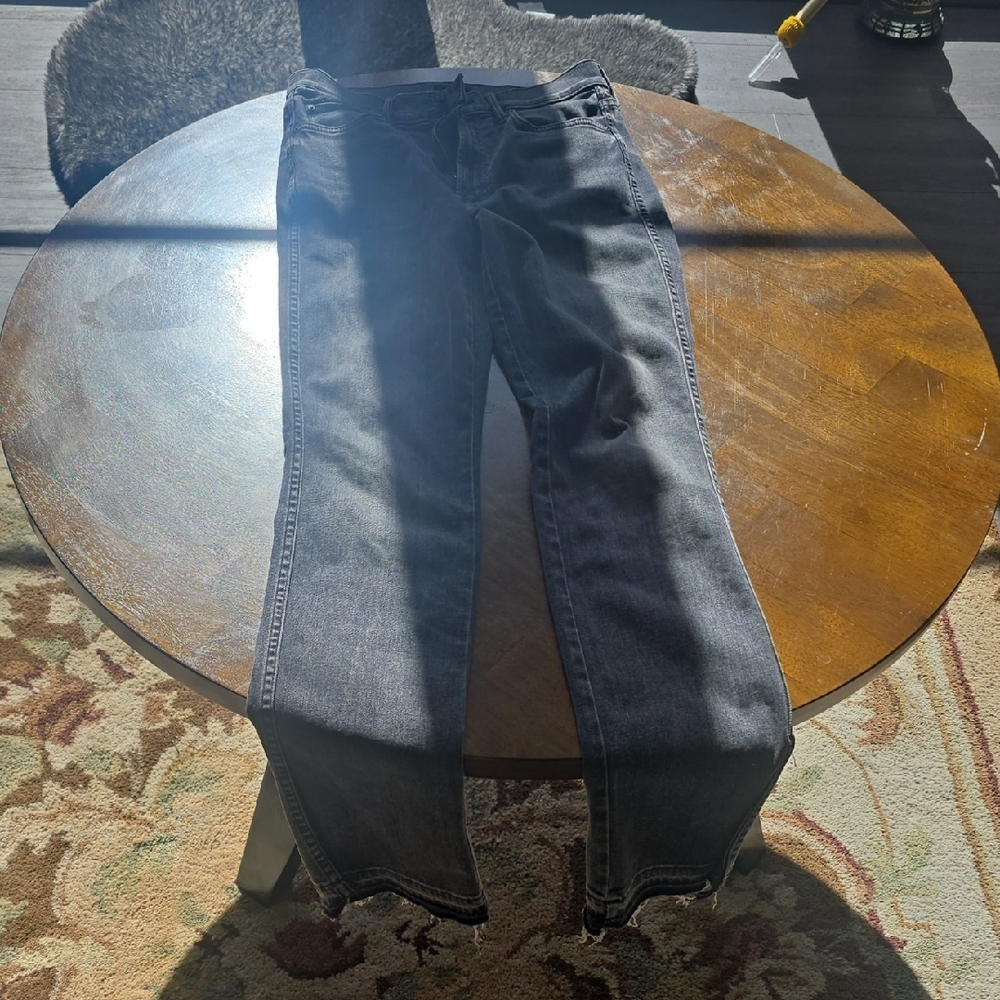 MOTHER Women's Dark Gray Straight Jeans